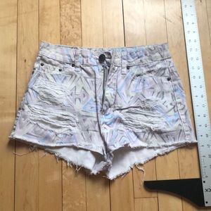 high waisted jean shorts